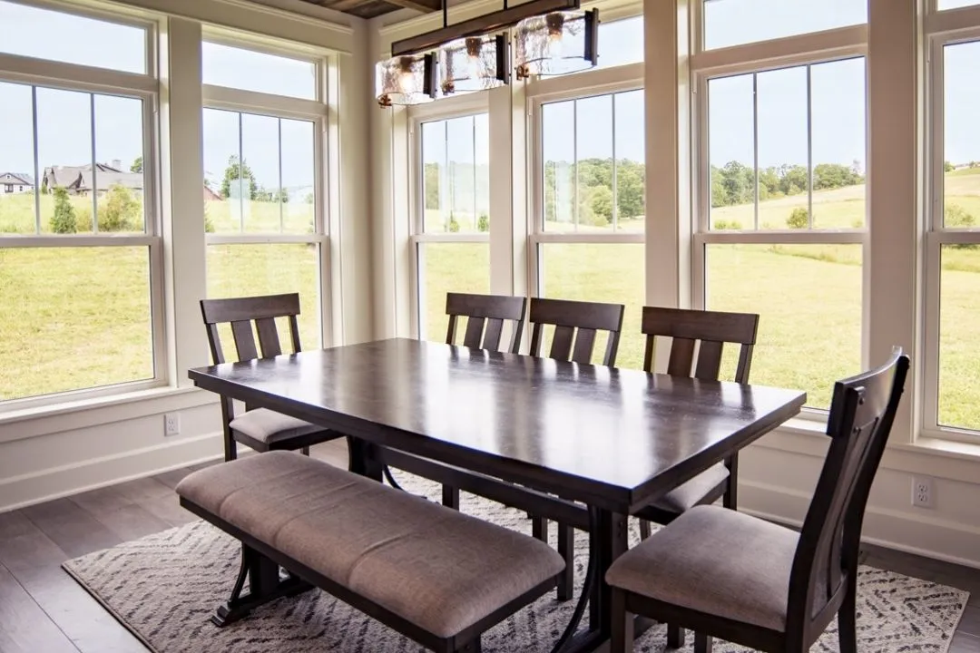 dining table with lots of natural light