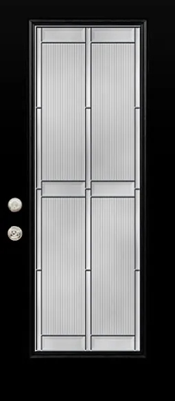 black steel entry door