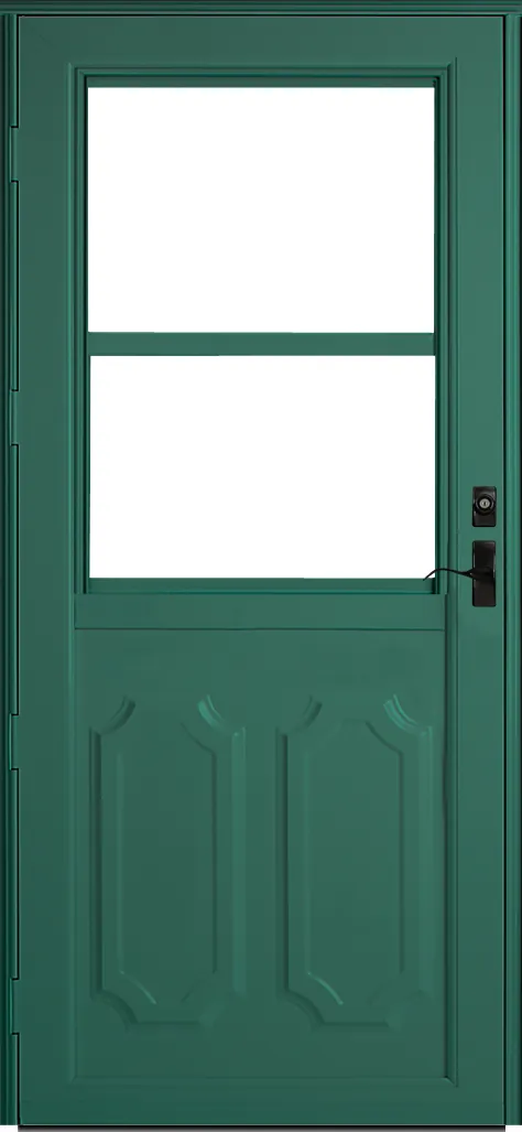 green storm door