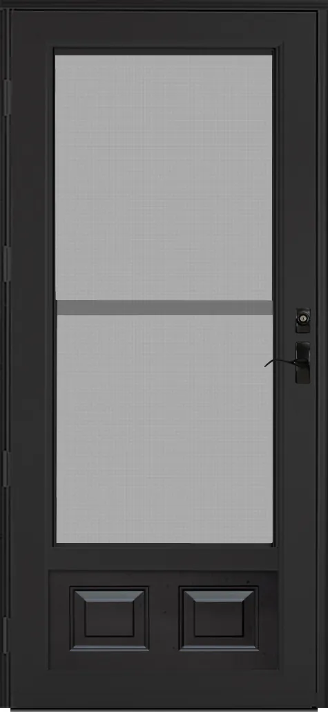 black storm door